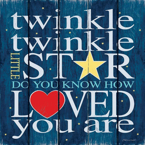 Twinkle Twinkle White Modern Wood Framed Art Print by Marrott, Stephanie