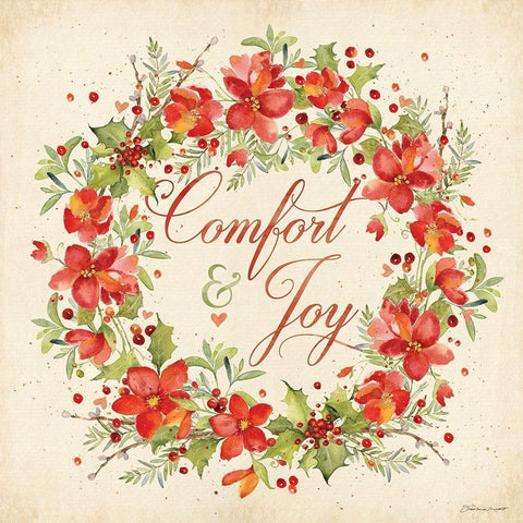 Comfort and Joy Black Modern Wood Framed Art Print with Double Matting by Marrott, Stephanie