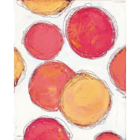 Bright Bubbles I White Modern Wood Framed Art Print by Marrott, Stephanie