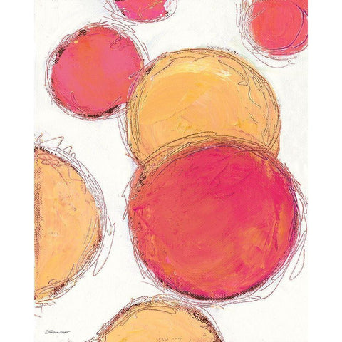 Bright Bubbles II White Modern Wood Framed Art Print by Marrott, Stephanie