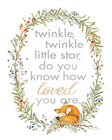 Twinkle Twinkle White Modern Wood Framed Art Print with Double Matting by Marrott, Stephanie