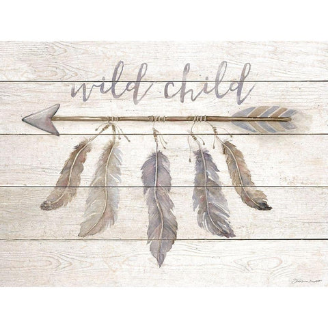 Wild Child White Modern Wood Framed Art Print by Marrott, Stephanie