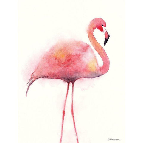 Flamingo II Gold Ornate Wood Framed Art Print with Double Matting by Marrott, Stephanie