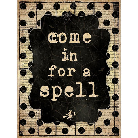 Spell Black Modern Wood Framed Art Print with Double Matting by Marrott, Stephanie