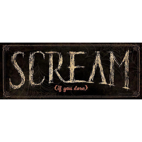 Scream Black Modern Wood Framed Art Print with Double Matting by Marrott, Stephanie