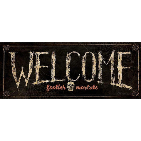 Welcome Gold Ornate Wood Framed Art Print with Double Matting by Marrott, Stephanie