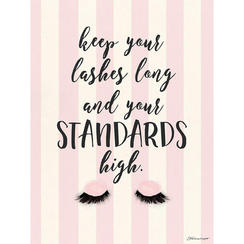 Lashes Long Black Modern Wood Framed Art Print with Double Matting by Marrott, Stephanie