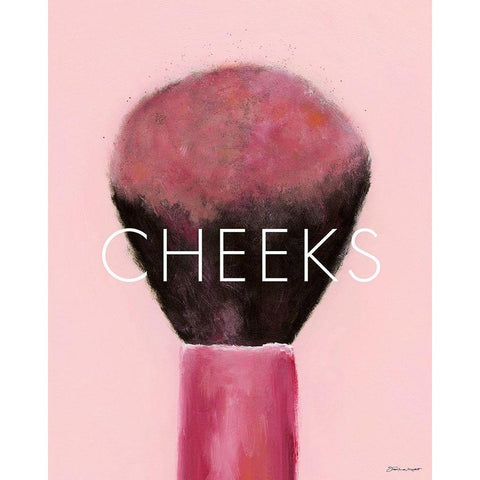 Cheeks White Modern Wood Framed Art Print by Marrott, Stephanie