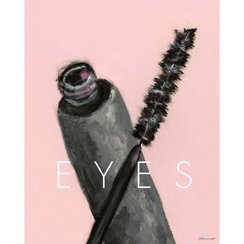 Eyes Black Modern Wood Framed Art Print with Double Matting by Marrott, Stephanie