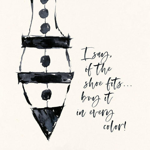 If The Shoe Fits Gold Ornate Wood Framed Art Print with Double Matting by Marrott, Stephanie