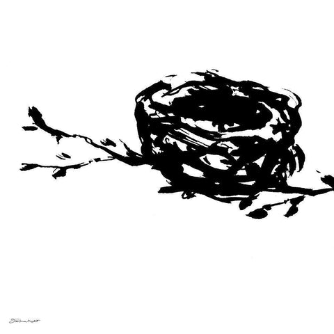 Nest II Black Modern Wood Framed Art Print by Marrott, Stephanie