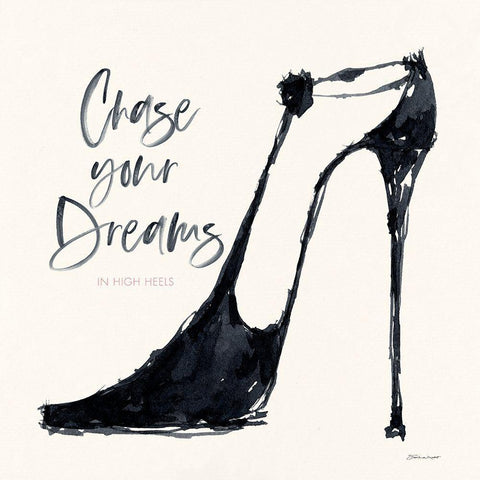 Chase Your Dreams White Modern Wood Framed Art Print with Double Matting by Marrott, Stephanie