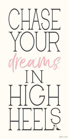 Chase Your Dreams White Modern Wood Framed Art Print with Double Matting by Marrott, Stephanie