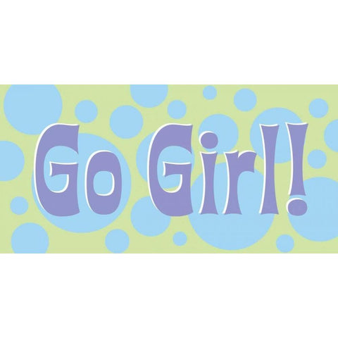 Go Girl Black Modern Wood Framed Art Print with Double Matting by Marrott, Stephanie