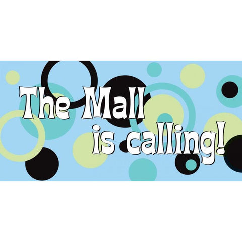 The Mall Is Calling White Modern Wood Framed Art Print by Marrott, Stephanie