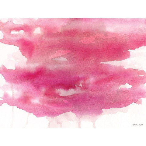 Pink and Grey Wash Black Modern Wood Framed Art Print with Double Matting by Marrott, Stephanie