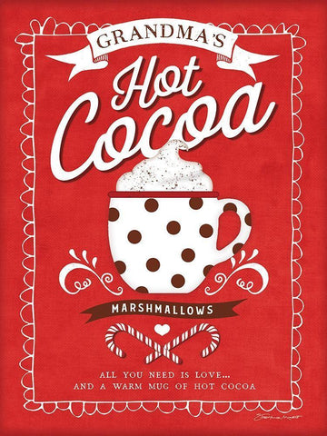 Hot Cocoa Black Ornate Wood Framed Art Print with Double Matting by Marrott, Stephanie