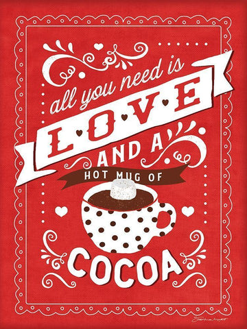 All You Need - Cocoa Black Ornate Wood Framed Art Print with Double Matting by Marrott, Stephanie