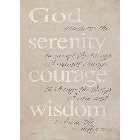 Serenity Prayer White Modern Wood Framed Art Print by Marrott, Stephanie