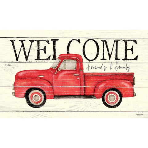 Country Welcome Gold Ornate Wood Framed Art Print with Double Matting by Marrott, Stephanie