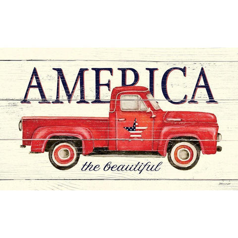 America Gold Ornate Wood Framed Art Print with Double Matting by Marrott, Stephanie