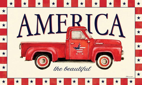 America White Modern Wood Framed Art Print with Double Matting by Marrott, Stephanie