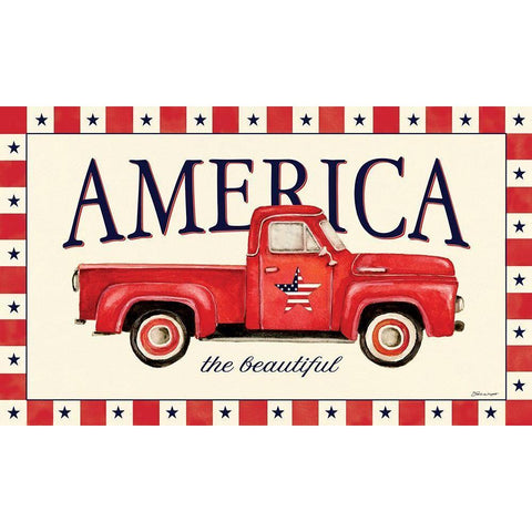 America Black Modern Wood Framed Art Print with Double Matting by Marrott, Stephanie