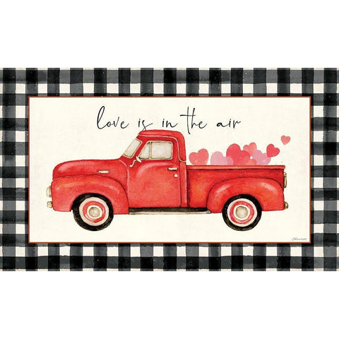 Love Truck Gold Ornate Wood Framed Art Print with Double Matting by Marrott, Stephanie