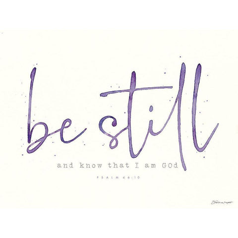 Be Still Black Modern Wood Framed Art Print with Double Matting by Marrott, Stephanie