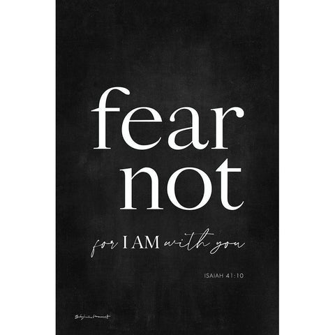 Fear Not Black Modern Wood Framed Art Print with Double Matting by Marrott, Stephanie