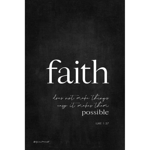 Faith Black Modern Wood Framed Art Print with Double Matting by Marrott, Stephanie
