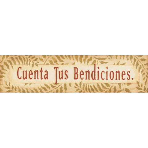 Cuenta Tus Bendiciones Gold Ornate Wood Framed Art Print with Double Matting by Marrott, Stephanie