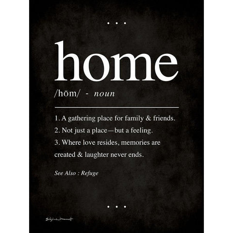 Home In Black Gold Ornate Wood Framed Art Print with Double Matting by Marrott, Stephanie