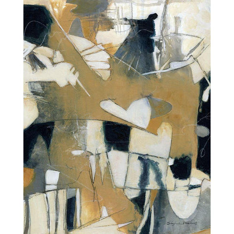 Dance II White Modern Wood Framed Art Print by Marrott, Stephanie