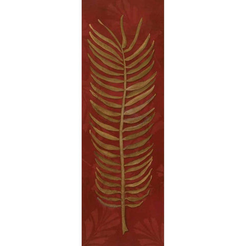 Fern Leaf Gold Ornate Wood Framed Art Print with Double Matting by Marrott, Stephanie