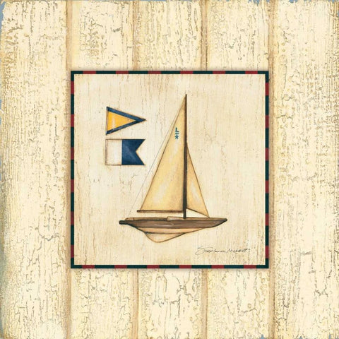 Weathered Boat I White Modern Wood Framed Art Print with Double Matting by Marrott, Stephanie