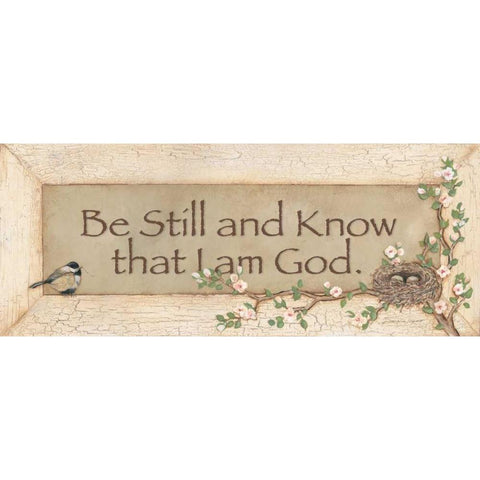 Be Still Gold Ornate Wood Framed Art Print with Double Matting by Marrott, Stephanie