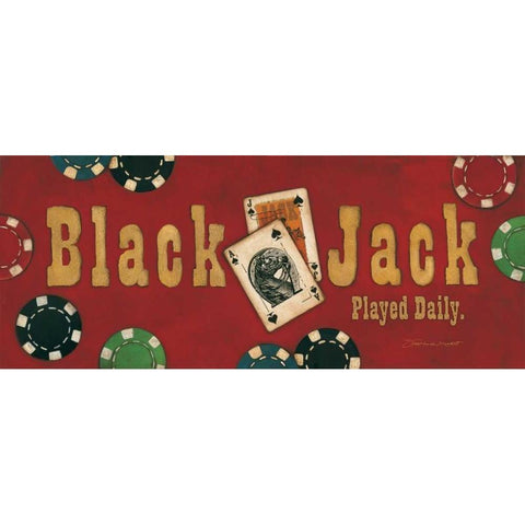 Black Jack Black Modern Wood Framed Art Print with Double Matting by Marrott, Stephanie