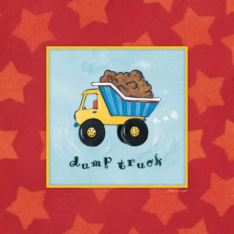 Dump Truck White Modern Wood Framed Art Print with Double Matting by Marrott, Stephanie