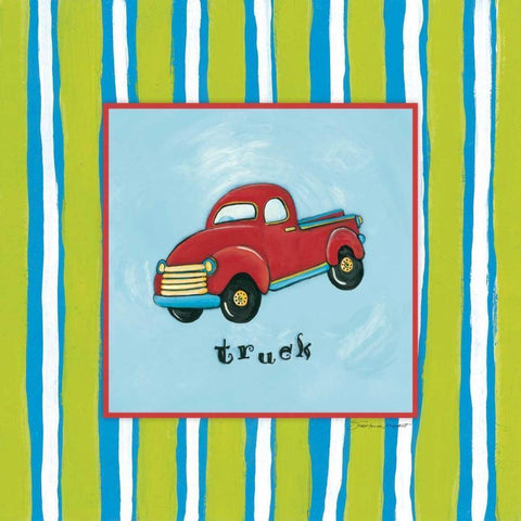 Truck Black Modern Wood Framed Art Print with Double Matting by Marrott, Stephanie