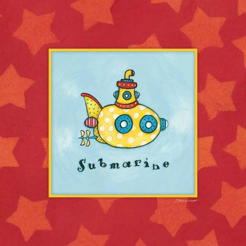 Submarine I Gold Ornate Wood Framed Art Print with Double Matting by Marrott, Stephanie