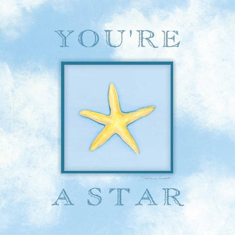 Youre a Star White Modern Wood Framed Art Print with Double Matting by Marrott, Stephanie