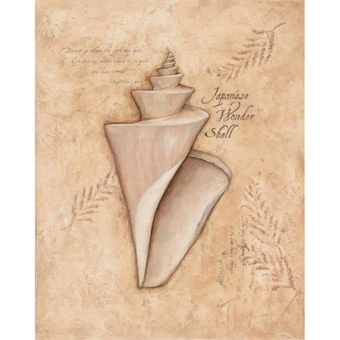 Japanese Wonder Shell Gold Ornate Wood Framed Art Print with Double Matting by Marrott, Stephanie
