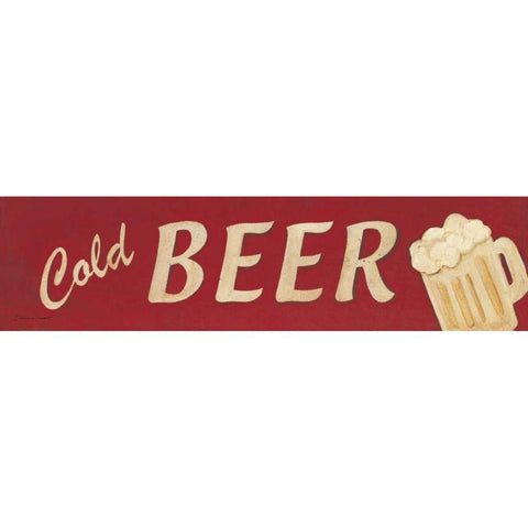 Cold Beer Black Modern Wood Framed Art Print with Double Matting by Marrott, Stephanie