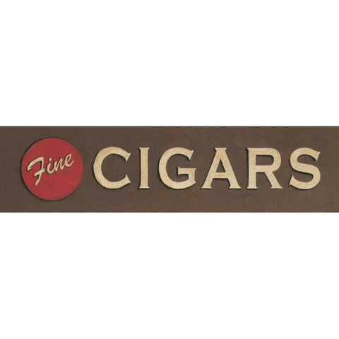 Fine Cigars White Modern Wood Framed Art Print by Marrott, Stephanie