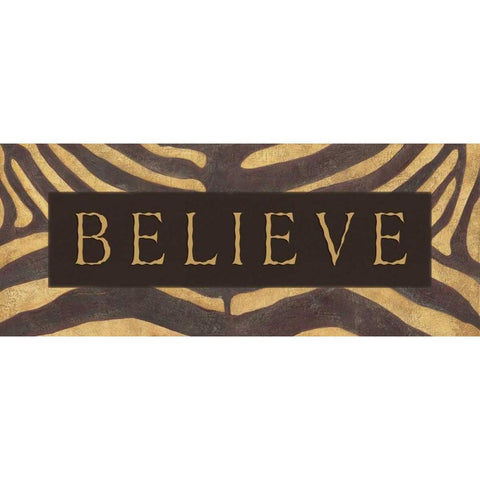 Believe Black Modern Wood Framed Art Print with Double Matting by Marrott, Stephanie