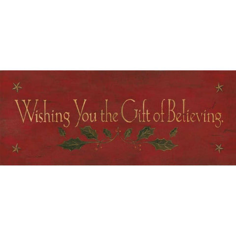 Wishing You the Gift of Believing White Modern Wood Framed Art Print by Marrott, Stephanie