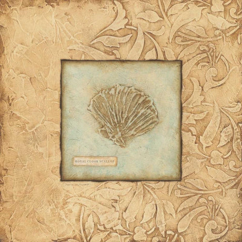 Scallop Gold Ornate Wood Framed Art Print with Double Matting by Marrott, Stephanie