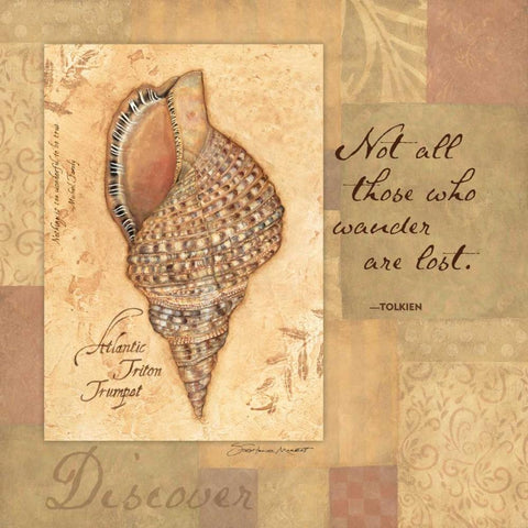 Discover Shell Gold Ornate Wood Framed Art Print with Double Matting by Marrott, Stephanie