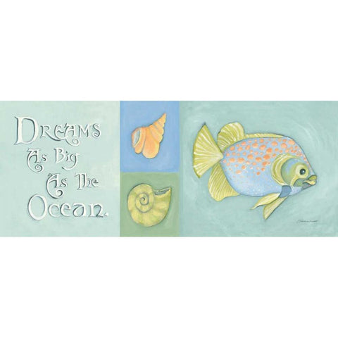 Dreams as Big as the Ocean Gold Ornate Wood Framed Art Print with Double Matting by Marrott, Stephanie